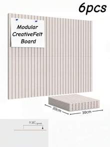 6片装毛毡墙砖，可移除免钉毛毡板，粘性软木板，适用于办公室备忘录，吸音毛毡板，可重复使用的办公室/教室毛毡软木板，创意墙面通知和任务板，可替代白板，支持笔记/照片/海报/便签和提醒，适用于家庭办公室、照片墙装饰、教室展示、课程公告、幼儿教育、学习照片墙、卧室备忘录板、任务跟踪、节日装饰、公司文化墙 - 彩色 - 查看 11