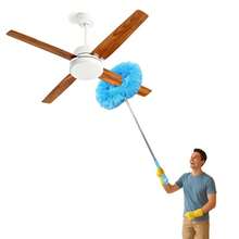 1pc Ultra-Fine Fiber Ceiling Fan Duster - Extendable Up To 12 Inches, Long Handle Design, Dust-Proof, Reusable, Machine Washable, Easy Cleaning, Professional High-Reach Duster, Household, Ceiling Fan Cleaning Supplies, Practical Home Goods - Multicolor - View 6