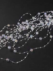 1pc Fashionable & Elegant Colorful Beaded Bridal Hair Accessory - 63431 Fantasy Color - View 3