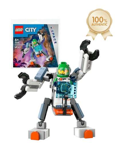 LEGO City Space Science Mech 30694 – Articulated Space Explorer Mech With Astronaut Minifigure | Futuristic Robot Suit Toy For Kids 6+, Valentine's Day Gift