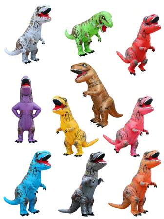 1 Set Disfraz inflable de dinosaurio para adultos, mono de Body completo, disfraz de fiesta, juguete de mascota inflable, adecuado para juegos de roles, fiestas, Pascua, Halloween, ceremonias de apertura escolar, actividades extracurriculares, festivales y celebraciones