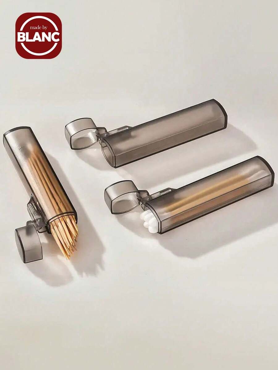 3 chiếc túi nhựa trong suốt đựng tăm và tăm bông di động | Túi đựng đồ du lịch chống rò rỉ với thiết kế hình trụ kim loại | Túi đựng đồ để bàn nhỏ gọn thích hợp cho cắm trại và sử dụng ngoài trời, lưu trữ di động | Hiện đại tối giản | Túi đựng đồ bằng nhựa trong suốt, Túi đựng đồ trang điểm, Túi đựng đồ vệ sinh cá nhân, Túi đựng đồ để bàn, Túi đựng mỹ phẩm, Túi đựng đồ trang điểm, Túi đựng đồ trang điểm, Phụ kiện trang điểm, Túi đựng đồ trang điểm, Hộp đựng trang sức, Túi đựng, Giá đựng cọ trang điểm, Giá đựng cọ, Túi đựng nước hoa, Túi đựng - Nhiều màu - Xem 1