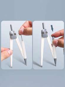 10 piezas Juego de compás y regla para estudiantes, incluye regla, regla triangular, transportador, juego de herramientas de dibujo multifunción para papelería