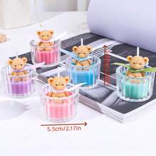 1 pezzo/scatola, Nuova candela profumata in cera di soia a forma di orsetto in stile Ins, cera di soia naturale, fragranza curativa, migliora l'atmosfera, adatta come regalo per compleanni, feste, festa della donna, Ringraziamento, anniversari, San Valentino, occasioni aziendali, decorazione da ragazza, il miglior regalo per fidanzate e amiche - Multicolore - Visualizzare 6