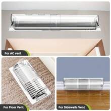 Magnetic Air And Hear Deflectors 9"-15.5" Adjustable Vent Deflector For Sidewall Ceiling Registers And Floor Vents 2 Pack - 2 Pack(more Transparent) - View 5