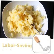 1/2pcs Stainless Steel Potato Masher, Sturdy Material, Easy To Make Mashed Potatoes - Multicolor - View 4