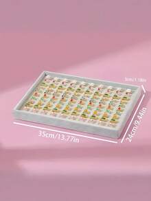 1pc 100-Slot Ring Storage Tray, Desktop Jewelry Display Tray, Jewelry Dust-Proof Box, Multi-Functional Jewelry Display Tray, Ring, Necklace, Bracelet Storage Box, - Multicolor - View 9