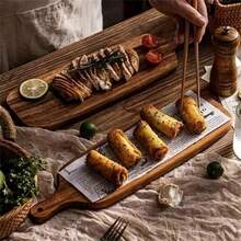 1pc Cutting Board, Wooden Chopping Board, Household Meat Cutting Board, Cheese And Board, Washable Fruit Board, Home And Dorm Vegetable Cutting Board, Camping Gear, Kitchen Accessories, Kitchen Utensils, Ramadan Decoration, Eid Al-Fitr Gift, Valentine's Day Gift - Rust Brown - View 6