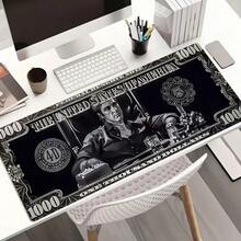 1 Gangster Style Large Gaming Office Mouse Pad - Non-Slip Rubber Base, Non-Slip Surface, Washable Desk Mat, Suitable For PC, Laptop, Gaming - Durable Rubber Construction.