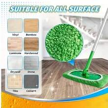 可重复使用的拖把，兼容扫地拖把，干湿两用平板拖把套，可水洗，适用于硬木地板