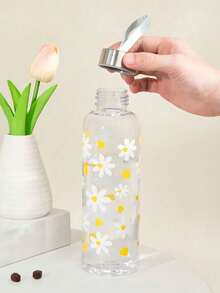 500毫升蝴蝶印花图案水瓶，运动水壶，塑料防漏螺旋盖，旅行便携，轻巧易用，适合日常使用，可用于旅行、露营、徒步、健身和户外活动，也是生日礼物的理想之选。 - 彩色 - 查看 8