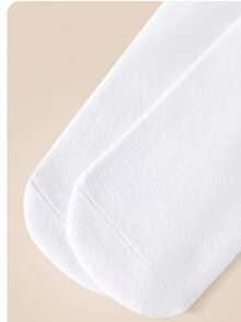 5 Paar Kinder Socken ohne Ferse mit geradem Schaft, Kniestrümpfe für Jungen & Mädchen, Überknie-Socken, weiße Mittelhosen-Socken für Schüler, Schuluniform Socken, Outdoor-Sport Fußballsocken, geeignet für Frühling, Sommer, Herbst - Weiss - Übersicht 8