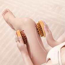 Natural Wooden Anti-Orange Peel Massage Tool, Handheld Wooden Massager, Body Brush, Muscle Relaxation, Sauna Spa Head Massage Brush, Hair, Hairstyling Tools, Hair Care, School, Back To School, Travel, Travel Essentials, Home Essentials, Spa, Massage Tools, Massage, Massager, Spa - Brown - View 3