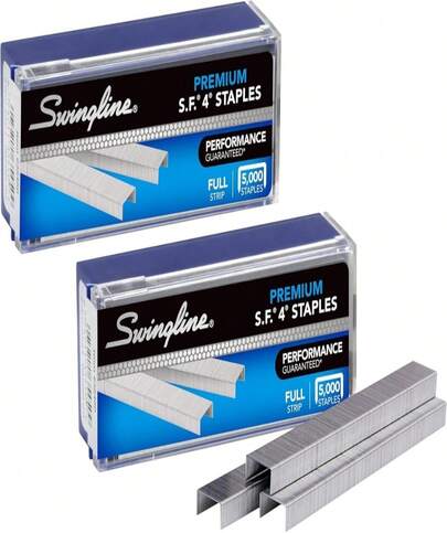 Swingline Staples, 5 Pack, SF 4, Premium, 1_4" Length, 210_Strip, 5000_Box (35481)