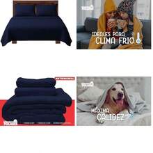 Genrico Sbanas Polares Fleece para Invierno - Ultra Suaves y Clidas - Anti-Pilling Juego Completo Individual, Matrimonial y King Size - Azul Cielo, Individual - azul cielo+individual - Ver 14