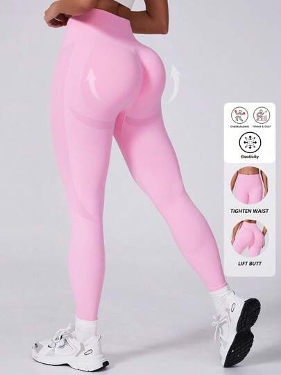 Yefecy Quần legging yoga cạp cao dành cho nữ, không đường may, co giãn cao, nâng mông, thoáng khí, quần thể thao cho nữ tập gym.