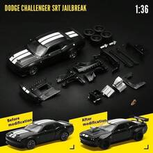C C A Model Mobil Dodge Challenger Modifikasi Skala 1:36, Model Paduan Logam, Dapat Dirakit, Pintu Dapat Dibuka, Geser Halus, Mainan Mobil Balap untuk Anak Laki-laki dan Perempuan, Hadiah Halloween, Natal, Ulang Tahun, Koleksi untuk Dipajang - MultiWarna - View 1