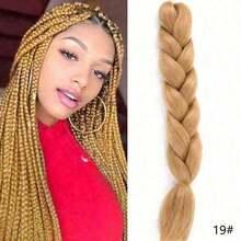60cm Extra Large Synthetic Yaki Braid Wig For Women, High-Temperature Fiber Material, Colorful, Suitable For DIY Styling, Cosplay And Parties, Ideal Christmas And New Year Gift - Multicolor - View 28