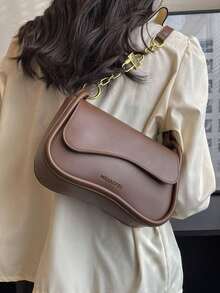 New Fashionable Versatile One Shoulder Diagonal Crossbody Bag For Women - Brown - View 6