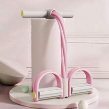 Resistance Pedal Bands Tension Rope Foot Exerciser With Puller Yoga Trainer Pink - Pink - View 1