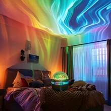 1pc USB Powered LED Aurora Borealis Projection Lamp With Remote Control, Suitable For Party, Birthday, Bedroom Home Decor - Multi-color light - View 11