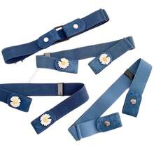 Invisible Belt, Lazy Elastic Belt, Women's Adjustment Buckle, Men's Elastic Jeans, Belt Waist Tightening, Waist Seamless - 黑色-1條(袋裝) - 查看 5