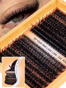 480/640/320 片 D 卷度假睫毛，大容量 DIY 假睫毛套装，适合初学者，持久耐用，混合单根假睫毛款式，DIY 假睫毛簇，轻松在家打造迷人双眸，美妆必备，大容量假睫毛套装，适用于角色扮演、婚礼、晚宴、舞台妆等场合。 - D - 查看 7