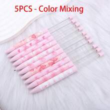 10/5pcs Long Beaded Pen With Printed Design, Pink Bow Ballpoint Pen, Suitable For Valentine's Day Gifts, Back To School - Multicolor - View 12