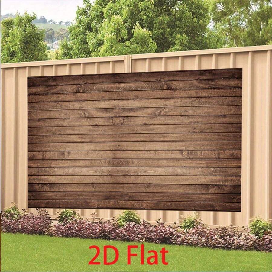 Retro Wooden Wall Background Fabric – Polyester Fiber Photography & Party Decor Fabric – No Electricity Required – Available In Multiple Sizes, Perfect For Festival Party Decor Banners, Suitable For Various Scenarios And Sizes. - Multicolor - View 1