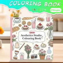 GDTME ESPACIO ACOGEDOR: Libro para colorear de artículos lindos, 24 páginas impresas por un solo lado, incluye muchos artículos adorables de uso diario y decoración del hogar, adecuado para adultos y adolescentes, de vuelta a la escuela, Día de la Madre, Día del Padre, regalo de Pascua, artículos de papelería, tamaño 7.9 X 7.9 pulgadas - Espacio confortable - Ver 14