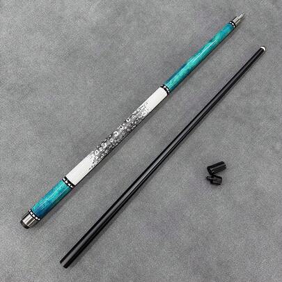 This High-Quality Fiberglass Pool Cue Features A Lizard Skin Double-Jointed Grip, A 13mm Tip, Stable Performance, And A Durable Structure, Suitable For Pool, Snooker, And American Pool - An Ideal Birthday Or Holiday Gift.