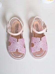 Sandal Serbaguna Musim Panas Terbaru, Sandal Terbuka Nyaman dan Lembut dengan Perekat Velcro, Sepatu Putri Lucu Berhiaskan Berlian Imitasi, Sandal Bayi Perempuan - Berwarna merah muda - View 6