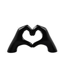 金色心形手雕塑摆件（黑色、金色），美学艺术装饰爱心手雕塑，适用于客厅、卧室书架、咖啡桌，桌面装饰艺术品，爱情象征家居装饰，钥匙扣，戒指托，求婚礼物，日常场合及家居装饰的多功能礼物 - 彩色 - 查看 13