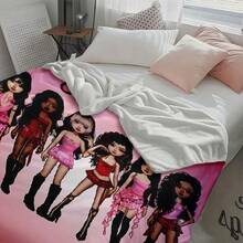 1PC KPOP Katseye Gabriela Flannel Throw Blanket, Fashionable Style, Multi-Scene Use, Soft And Comfortable, Perfect Gift For Fans - Kiểu 01 - Xem 8