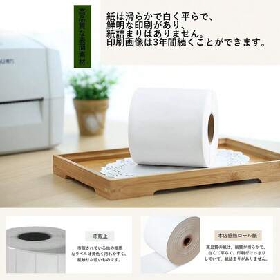 2.3 x 1.6インチ (58 x 40 x 40 x 12 mm) 内径、20ロール、ハンディターミナルとモバイルプリンター用のサーマルペーパー [個別包装]