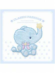 1pc Plush Bear Embroidered Patch, DIY Decorative Fashion Adhesive Sticker