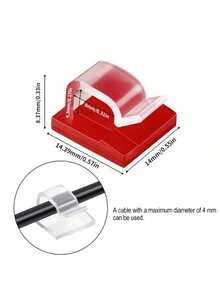 30 Stück Outdoor Kabel Clips mit Klebefläche, geeignet für Weihnachtsbeleuchtung Clips, Dekorative Clips, selbstklebende Haken, Kabelorganisatoren, Lichterketten Zubehör - Weiss - Übersicht 3