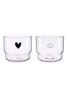 1pc Milk Cup Ins Style Heat-Resistant Glass Cup, Cute Coffee Cup, Heart-Shaped Cup, Minimalist Breakfast Cup, Water Cup - Clear - View 8