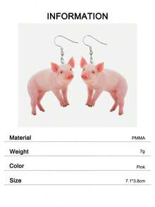 1 par de pendientes colgantes de acrílico con diseño de animales adorables como accesorios de joyería para mujeres, escolares y cosplay - animal - Ver 13