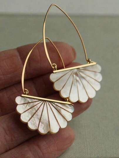 2pcs/Set Vintage Bohemian Style Faux Pearl Decor Artistic Bridal Wedding Earrings, Modern Bridesmaid Gift