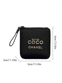 CHANEL Black Mini Makeup Bag. Lipstick Organizer. Luxury Coin Purse. Portable Key And Hair Clip Pouch. - Black - View 2