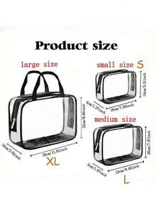 Large Transparent Makeup Bag, Toiletry Bag, Building Block Storage Bag, Waterproof Transparent Handbag, Travel Supplies, Dorm Supplies, Back To School Supplies, Holiday Supplies, Women's Toiletry Bag