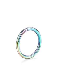 CatDObo 1 pieza Aro para la nariz sin costura de acero inoxidable 316l, joyería de perforación, arete multifuncional para cartílago cerrado, adecuado para uso diario de hombres y mujeres - anillo en la nariz - Ver 34