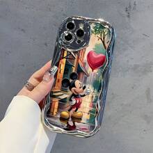 Disney What Mickey Mouse Patterned Phone Case Featuring A Heart Balloon Design. Compatible With IPhone 17, 16, 15, 14, 13, 12, And 11 Pro Models. Made Of TPU, With Shockproof Protection. A Perfect Gift Choice For Birthdays, Holidays, And Special Occasions. - Bạc - Xem 5