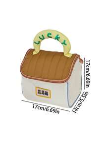 Süße hausförmige Kosmetiktasche für Frauen, handgehalten gesteppt mit Glücksbuchstaben - Verschiedenfarbig - Übersicht 12