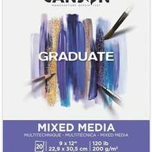 Canson - Bloc de medios mixtos para graduados, plegable, 9 x 12 pulgadas, 20 hojas | Papel de artista para adultos y estudiantes, acuarelas, medios mixtos, marcadores y diario de arte - como se muestra en la figura - Ver 2