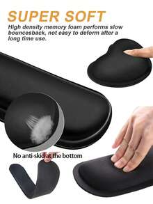 2 piezas Reposamuñecas de teclado de goma y Alfombrilla de ratón con símbolos - Multicolor - Ver 7