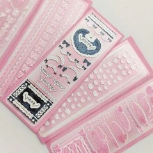 グッカシール 韓国リボンレースラメ入り INS風 スター追跡用シール - A+B+C+D+E - チェックする 3
