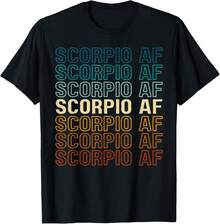 Retro Vintage Skorpion AF Geburtstag Sternzeichen Konstellation T-Shirt Damen T-Shirt Grafik T-Shirts Crop Tops Outfits Tops T-Shirt TK1Q - Schwarz - Übersicht 2