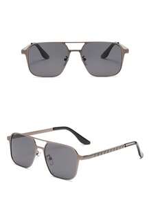 Men's Ultra-Light Square Stainless Steel Polarized Glasses, Minimalist Business Glasses - A - View 4